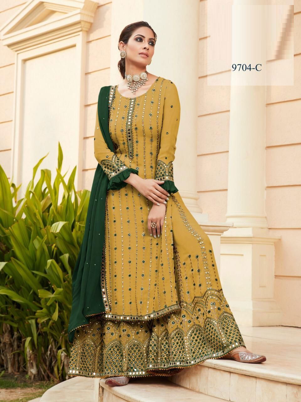 R Nazakat 9705 Heavy Festive Wear Wholesale Georgette Designer Suits